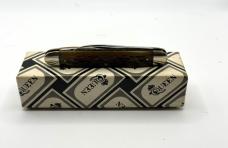 Queen  USA 6135 Stainless Bone Pen Knife - Bone Handles - In Box