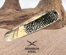 ROUGH RIDER Buckshot Cotton Sampler Wide Belly Blade #RR 1728 Pocket Knife (110)