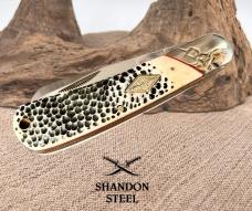 ROUGH RIDER Buckshot Cotton Sampler Wide Belly Blade #RR 1728 Pocket Knife (110)