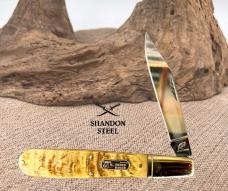 OCOEE RIVER LARGE GRAND DADDY BARLOW FOLDING POCKET KNIFE RAM HORN HANDLES (127)