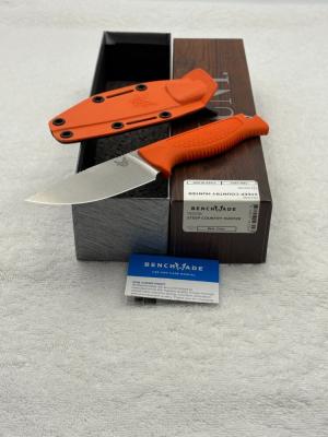 Benchmade 15006 Steep Country Fixed Blade Knife   Orange Handle New In Box Made In USA
