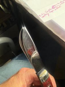 Schrade Cutlery Co SUSA1 Custom Red Pick Bone #023 / 400 Ltd. Ed Made In USA New In Box