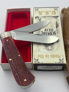 Schrade Cutlery Co SUSA1 Custom Red Pick Bone #023 / 400 Ltd. Ed Made In USA New In Box