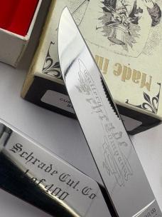 Schrade Cutlery Co SUSA1 Custom Red Pick Bone #023 / 400 Ltd. Ed Made In USA New In Box