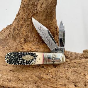 Rough Rider Barlow Buckshot Bone RR2041 2 Blade Stainless Folding Knife 119