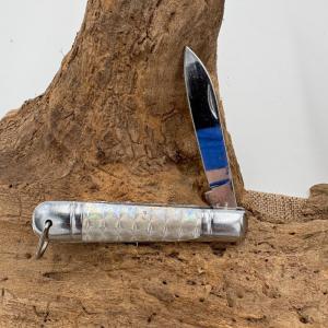 Teardrop Jack Single Blade Folding Pocket Knife Sparkly Clam Shell Handle 145