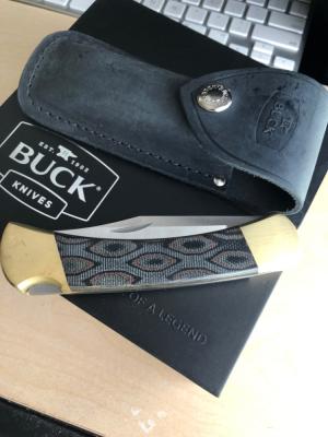 Buck 110 Folding Hunter with Magnacut Blade and Python Micarta Scales