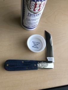 Great Eastern Cutlery Denim Blue Micarta BoomTown Barlow 