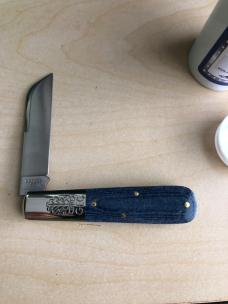 Great Eastern Cutlery Denim Blue Micarta BoomTown Barlow 