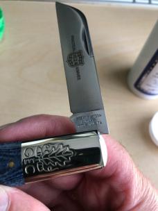 Great Eastern Cutlery Denim Blue Micarta BoomTown Barlow 