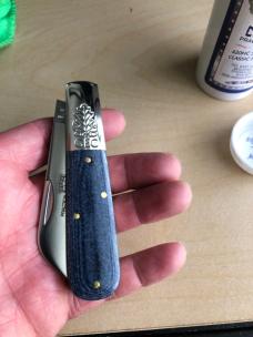 Great Eastern Cutlery Denim Blue Micarta BoomTown Barlow 