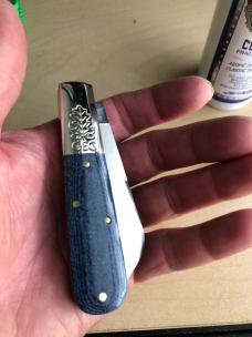 Great Eastern Cutlery Denim Blue Micarta BoomTown Barlow 