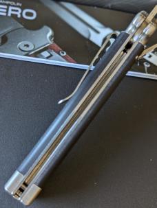 NIB AGA CAMPOLIN 9INCH-23CM ZERO IN BLACK G-10 SCALES W/BOHLER N690 SATIN DAGGER BLADE 
