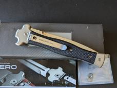 NIB AGA CAMPOLIN 9INCH-23CM ZERO IN BLACK G-10 SCALES W/BOHLER N690 SATIN DAGGER BLADE 