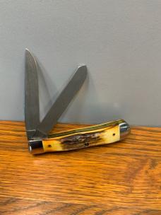Case XX 1996 5254D stag Damascus trapper