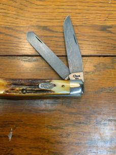 Case XX 1996 5254D stag Damascus trapper