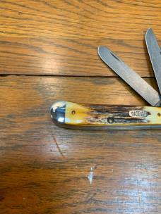 Case XX 1996 5254D stag Damascus trapper