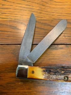 Case XX 1996 5254D stag Damascus trapper