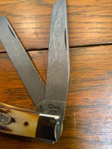 Case XX 1996 5254D stag Damascus trapper