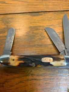 Case XX R5347D Red Stag Damascus Stockman