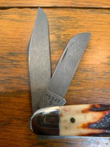 Case XX R5347D Red Stag Damascus Stockman