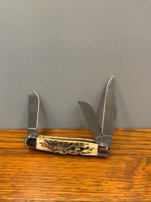 Case XX USA 2007 Damascus Burnt Amber Stockman