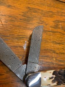 Case XX USA 2007 Damascus Burnt Amber Stockman