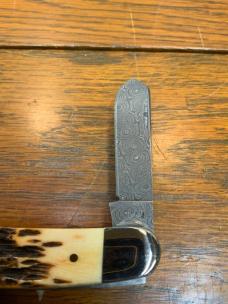 Case XX USA 2007 Damascus Burnt Amber Stockman