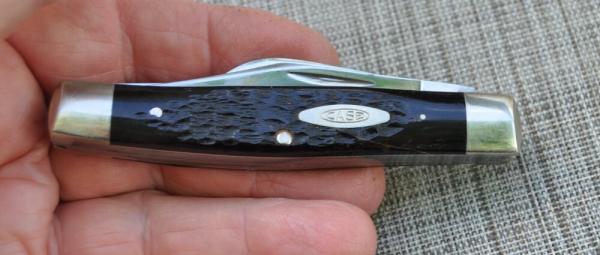 Case XX USA Three Dot Stockman Jigged Dark Brown 4" Closed Never Carried Factory In Every Respect