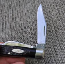Case XX USA Three Dot Stockman Jigged Dark Brown 4" Closed Never Carried Factory In Every Respect