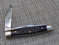 Case XX USA Three Dot Stockman Jigged Dark Brown 4" Closed Never Carried Factory In Every Respect