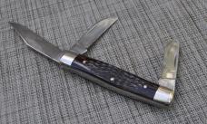 Case XX USA Three Dot Stockman Jigged Dark Brown 4" Closed Never Carried Factory In Every Respect