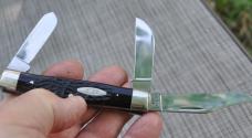 Case XX USA Three Dot Stockman Jigged Dark Brown 4" Closed Never Carried Factory In Every Respect