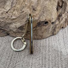 Ambassador Vintage Small Brass 2 Blade Folding Pocket Knife on Keychain (206)