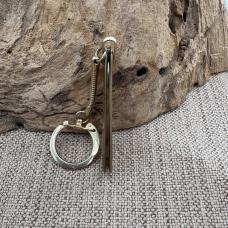Ambassador Vintage Small Brass 2 Blade Folding Pocket Knife on Keychain (206)