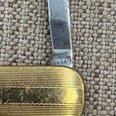 Ambassador Vintage Small Brass 2 Blade Folding Pocket Knife on Keychain (206)
