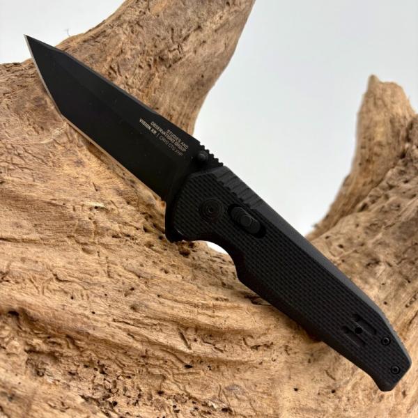 SOG Vision XR Folding Knife 3.38" CTS-XHP Steel Tanto Blade Black G10 Handle