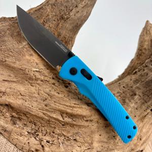 SOG Flash MK3 AT-XR Lock Cyan Blue Folder Cryo D2 Steel Drop Point Pocket Knife