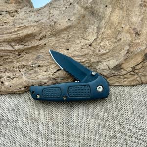 Frost Cutlery quotDelta Rangerquot Black Folding Pocket Knife Combo Blade 244