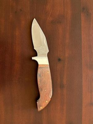 Lakota Lil Hawk Folding Knife Wooden Scales Steel BolstersLiner