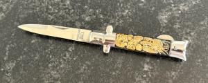 Vintage Valor Miniature Bullfighter Fishtail Manual Folding Stiletto Knife, Japan