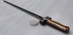 French Lebel Rosie Epee Bayonet Mod 1886 Cruciform Sm Steel End Cap Brass handle Private Maker