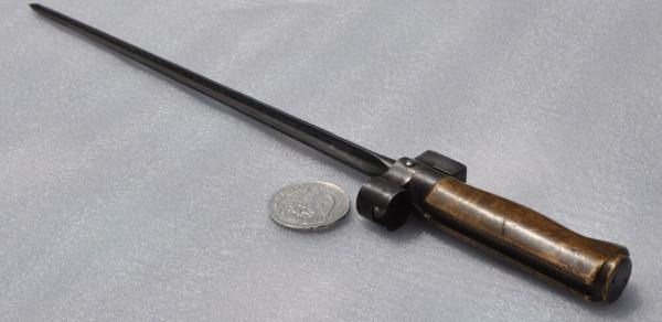 French Lebel 'Rosie' Epee Bayonet Mod. 1886 Cruciform Sm. Steel End Cap Brass handle Private Maker
