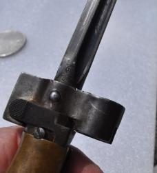 French Lebel 'Rosie' Epee Bayonet Mod. 1886 Cruciform Sm. Steel End Cap Brass handle Private Maker