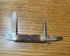 VINTAGE Kabar 1152 USA CAMP KNIFE - 3 5/8" CLOSED 