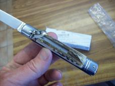 A.G.A. Campolin 8" Lever Maniago, Italy GO-55020-C Gen. Stag/Antler UNUSED W/Box