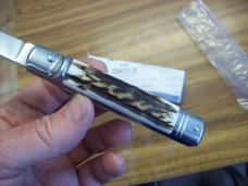 A.G.A. Campolin 8" Lever Maniago, Italy GO-55020-C Gen. Stag/Antler UNUSED W/Box