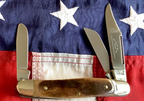 Colonel Coon Stockman Knife w/ Nice Smooth Bone Handles -NOS