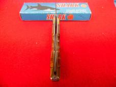 1980 JAPAN TAYLOR CUTLERY SHARK III IN BOX 3-3/4" ELK HORN GLITTER SCALES IN BOX UNUSED
