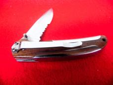WINCHESTER 4" WOOD SCALE THUMB STUD PART SERRATED POCKET CLIP FEW YEARS OLD UNUSED